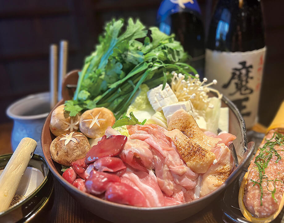 鶏鍋コースのメニュー